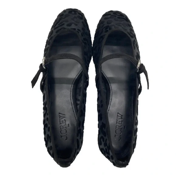 J. Crew Factory Black Leopard mesh Mary Jane flats - Picture 5 of 13